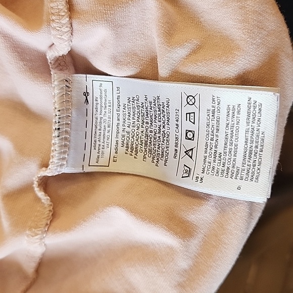 Adidas Size Small Pink Tank Top White Print - Picture 3 of 4